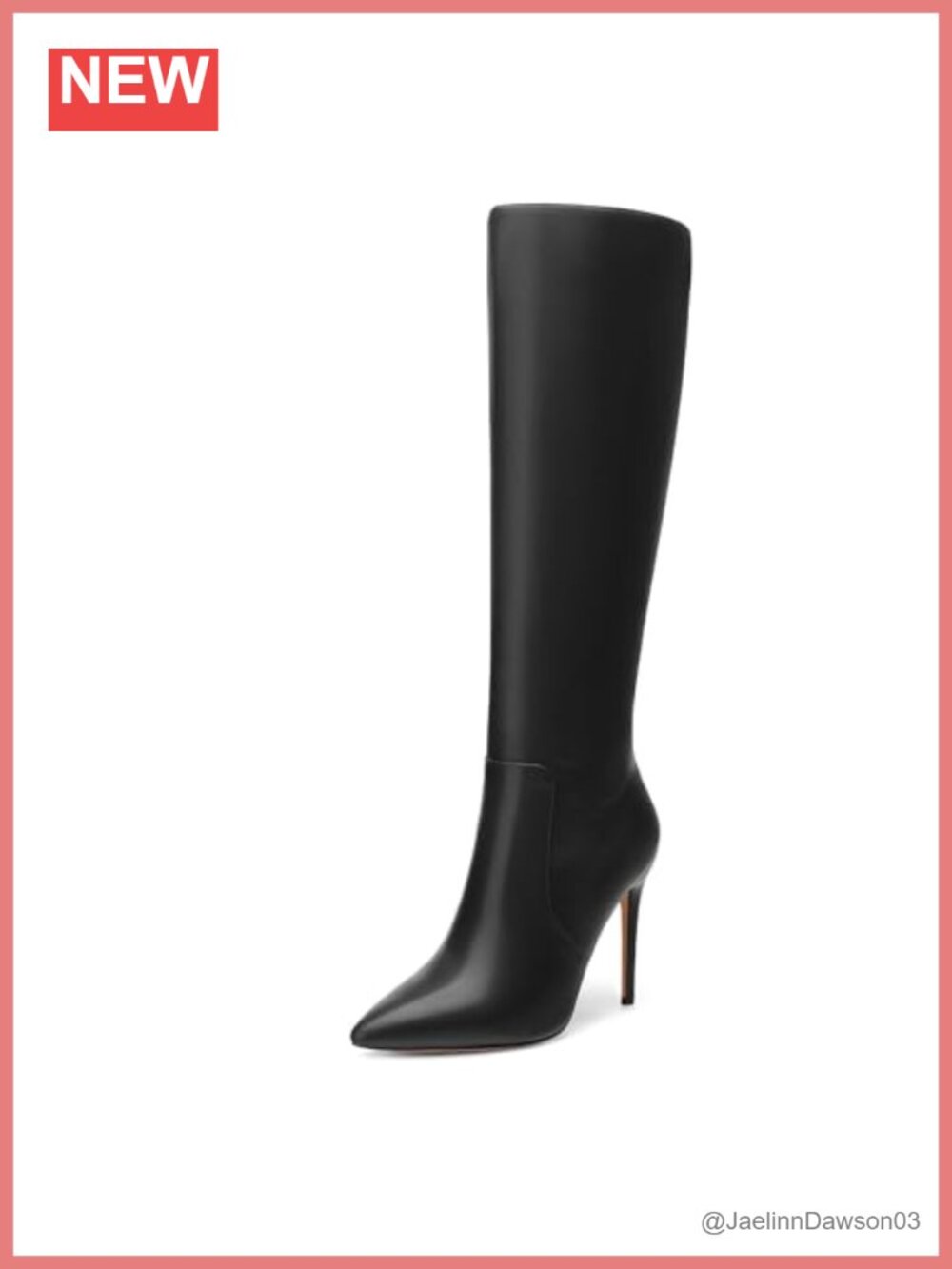 Women's Knee High Stiletto Heel Pointed Toe Pull On Tall Boots 4 Inch